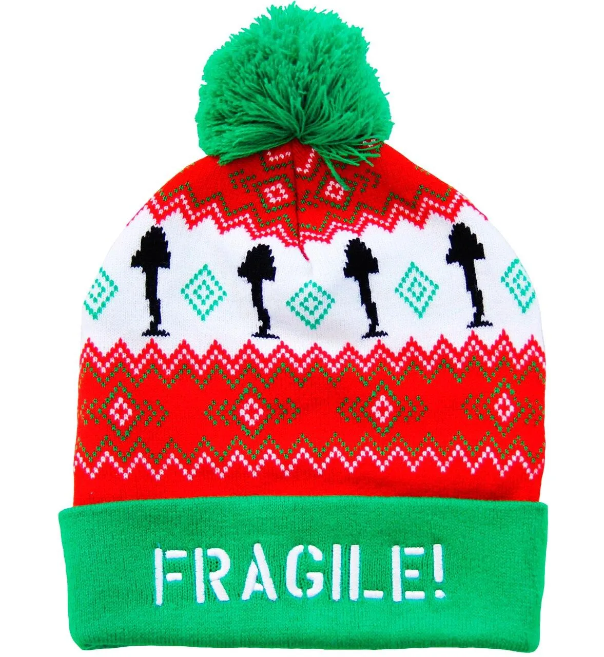 A Christmas Story Movie Fragile! Lamp Cuff Pom Beanie