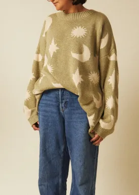 Adult Moon Sweater - Nordic Green