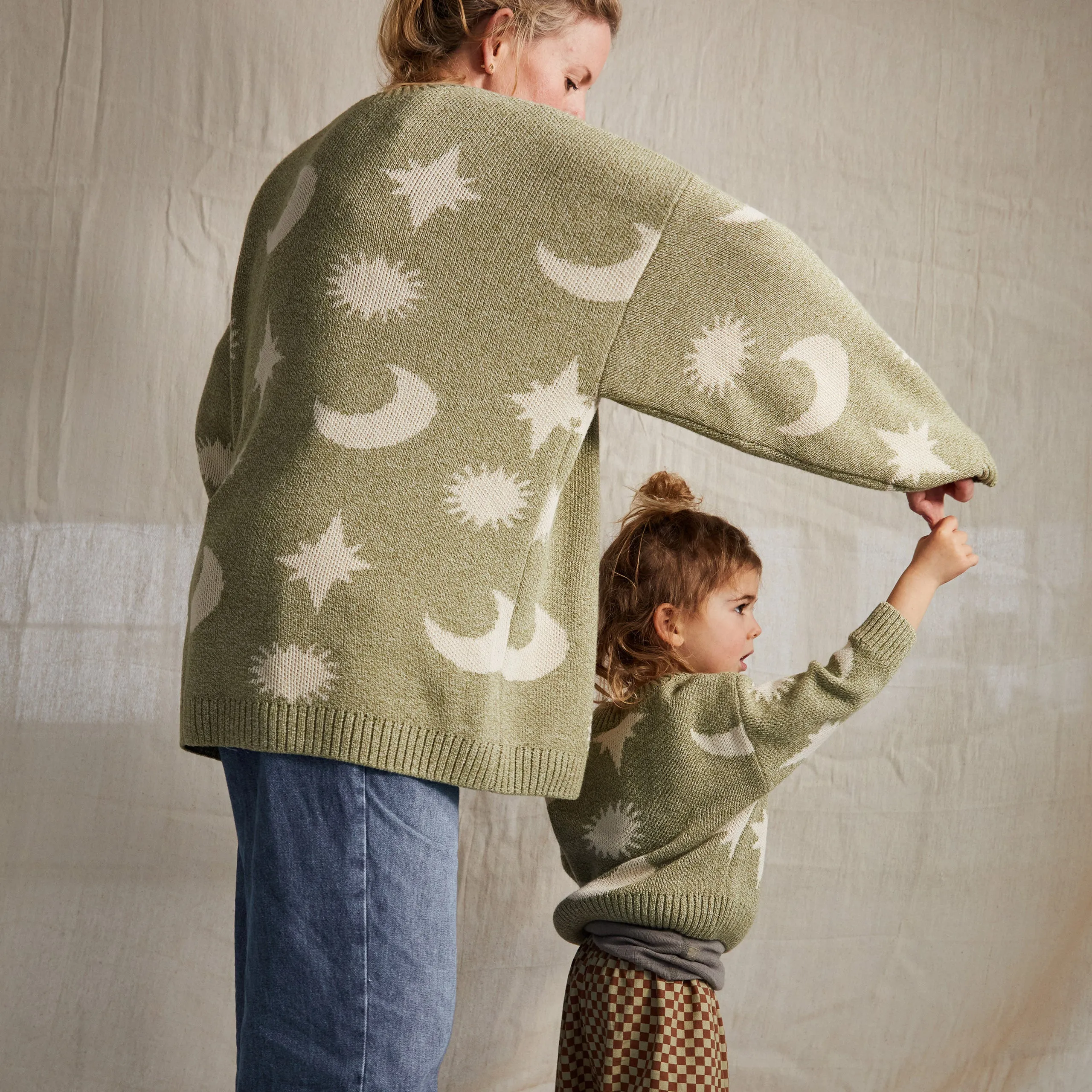 Adult Moon Sweater - Nordic Green