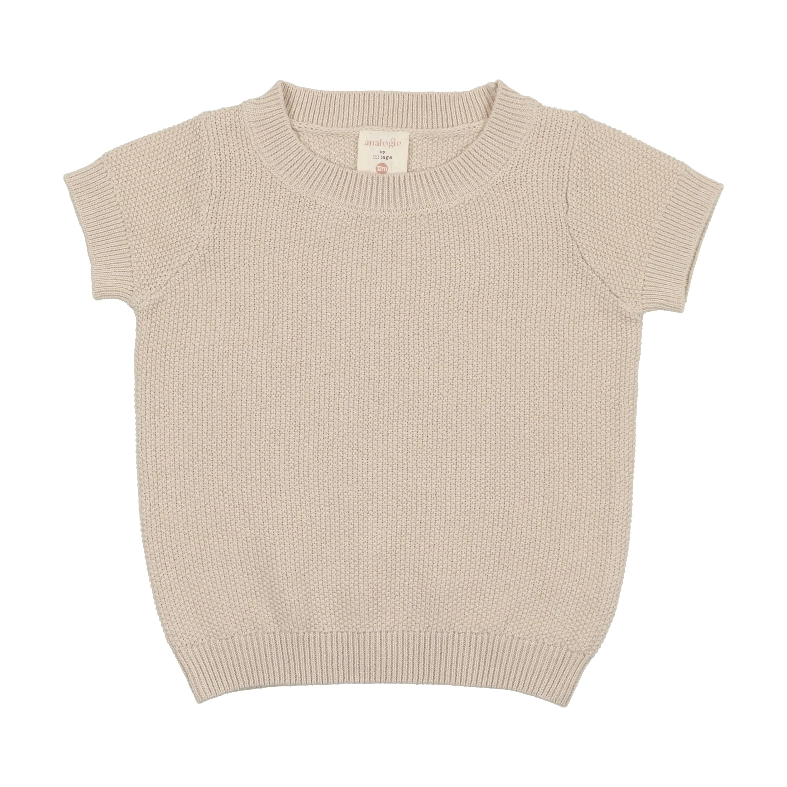 Analogie Knit Sweater Short Sleeve - Oat