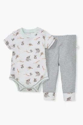 Baby Onesie Burt's Bees Pretty Koalafied 2-Piece Boys Set