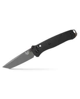 Benchmade 537GY-03 Bailout AXIS Folding Knife 3.38" CPM-M4 Tungsten Gray Tanto Plain Blade Black Aluminum Handles