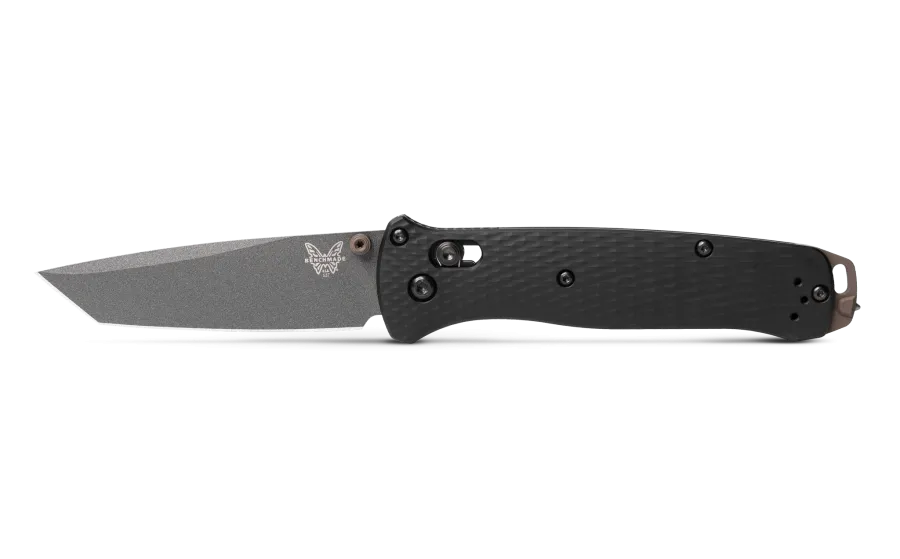 Benchmade 537GY-03 Bailout AXIS Folding Knife 3.38" CPM-M4 Tungsten Gray Tanto Plain Blade Black Aluminum Handles