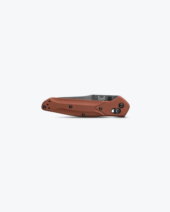 BENCHMADE OSBORNE 940BK-03 3.4" DLC BATTLEWASH CPM-MAGNACUT BURNT COPPER ALUMINUM HANDLES