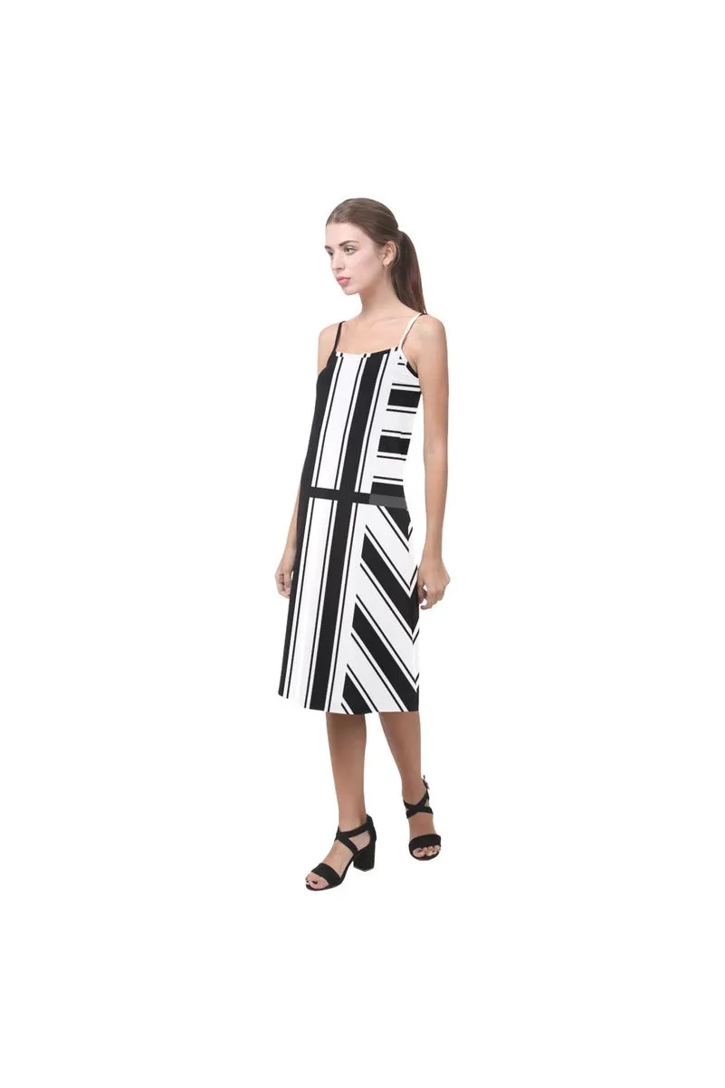 Biased Striped Alcestis Slip Dress (Model D05)