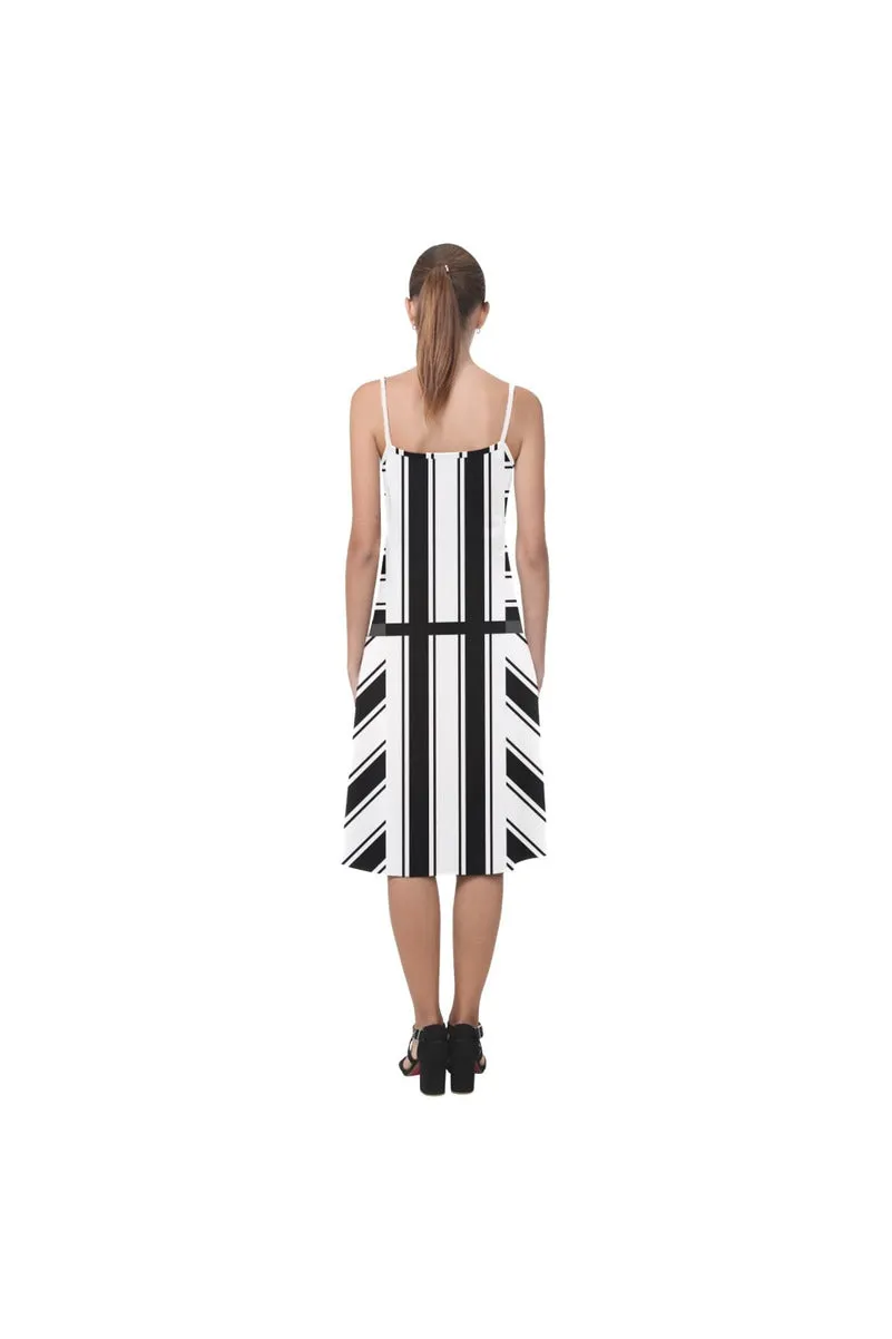 Biased Striped Alcestis Slip Dress (Model D05)