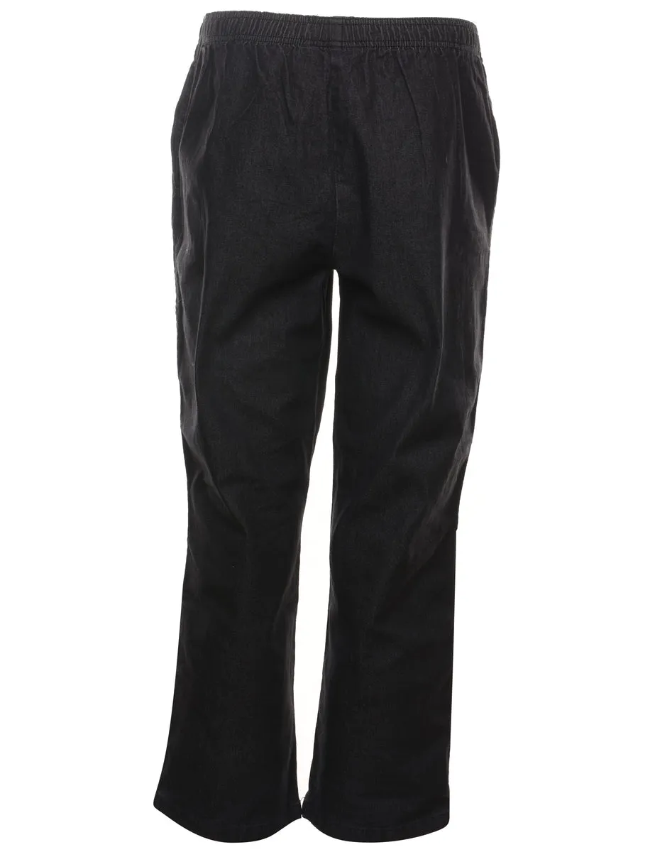 Black Denim Casual Trousers - W30 L26