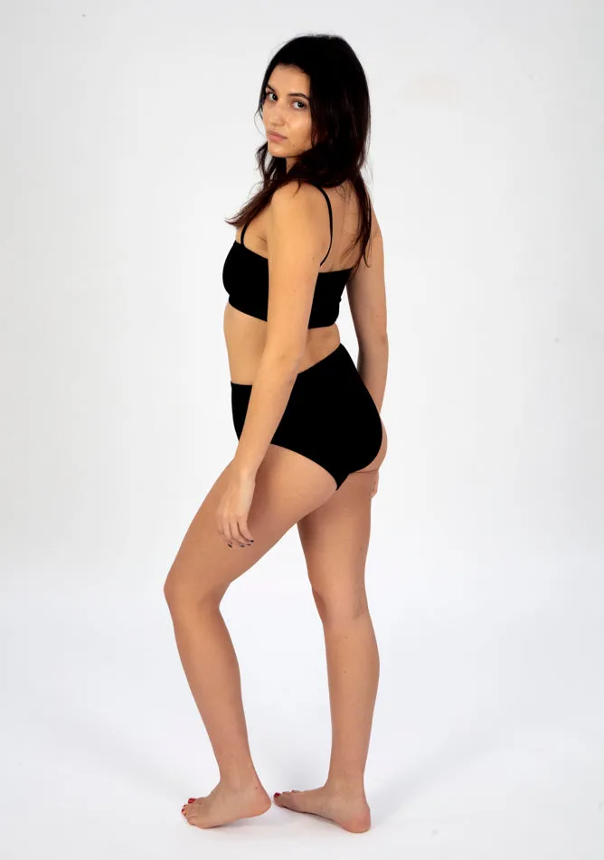 Black High Waisted Period Pant - Super Heavy Absorbency