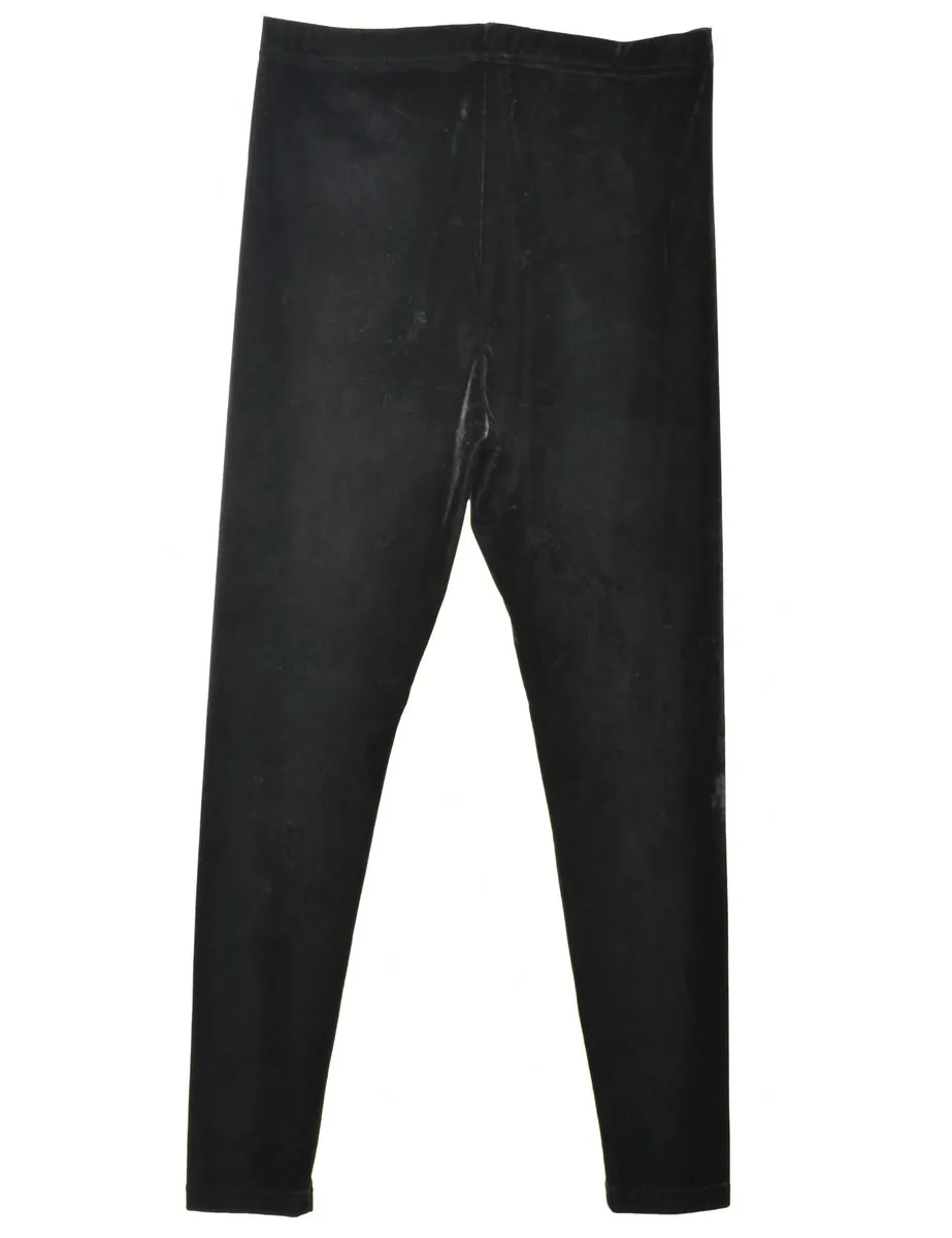 Black Velvet Trousers - W30 L29