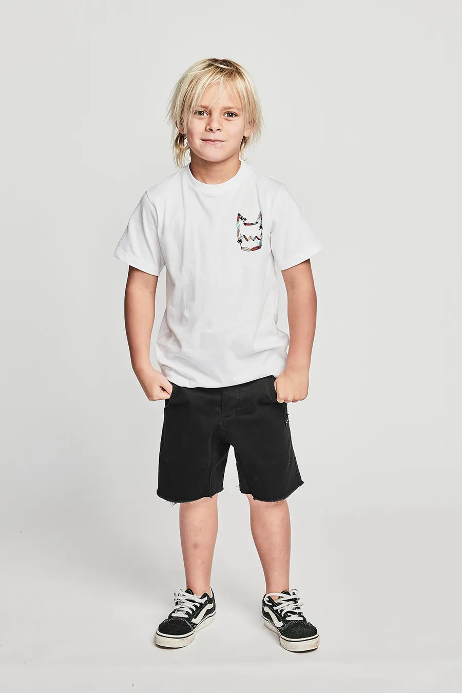 Boys T-Shirt Munster Kids Island Way White