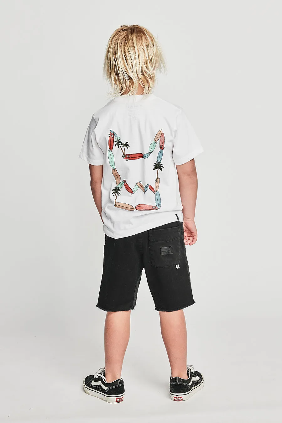 Boys T-Shirt Munster Kids Island Way White