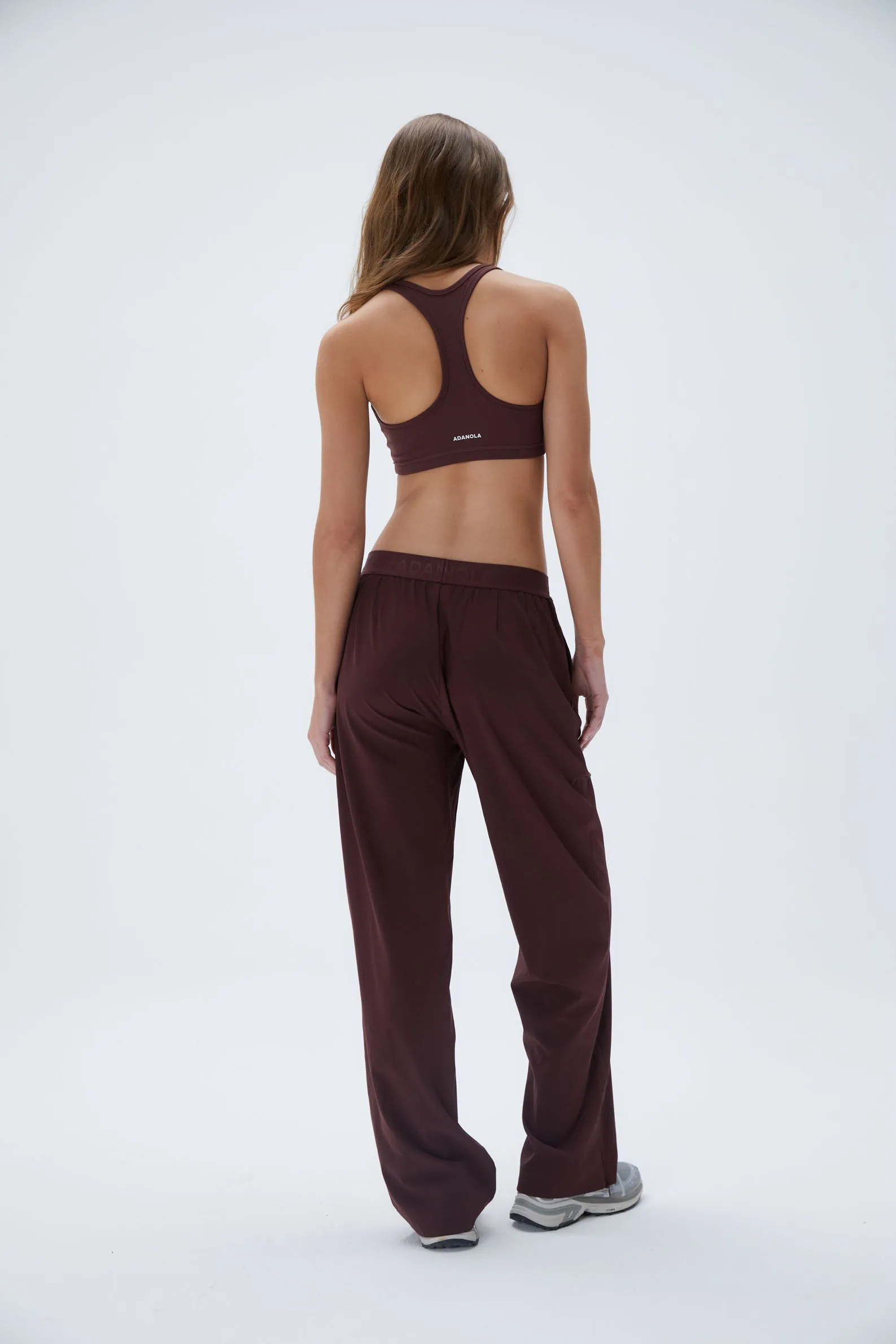 Branded Waistband Pant - Burgundy