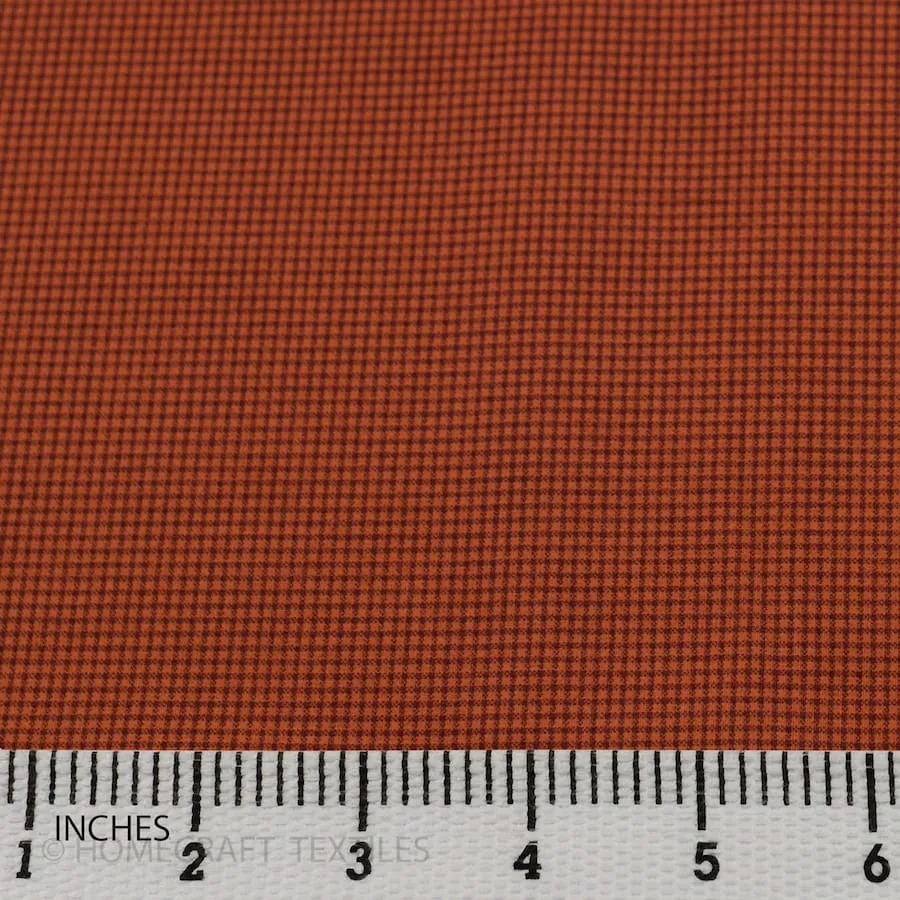 Burnt Orange Micro Check Cotton Print