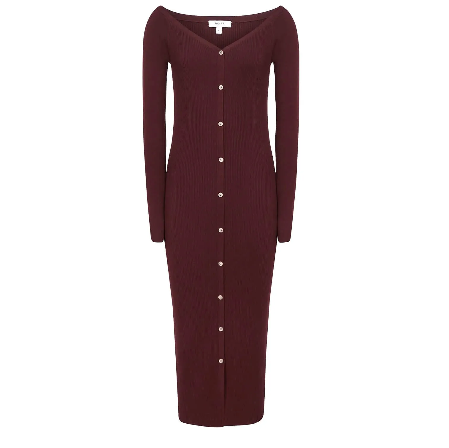 Camille Knitted Button Through Midi Dress