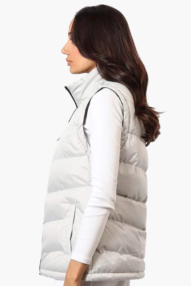 Canada Weather Gear Solid Bubble Vest - White