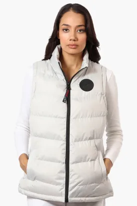 Canada Weather Gear Solid Bubble Vest - White