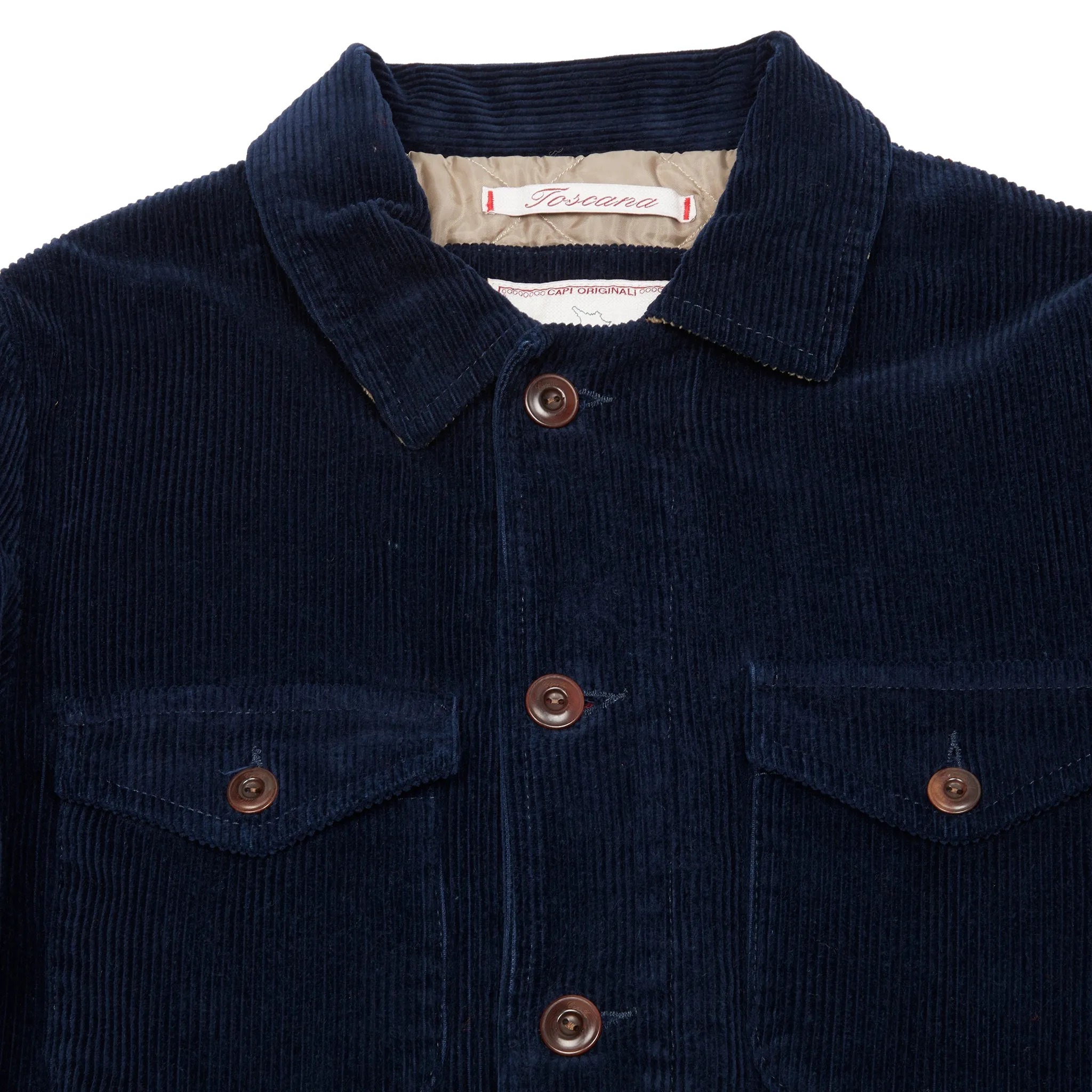 Capalbio Corduroy Field Jacket in Blue