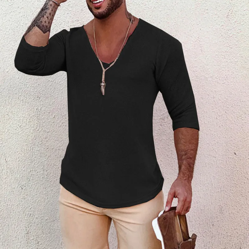 Casual Long-Sleeved Thin V-Neck Knitwear