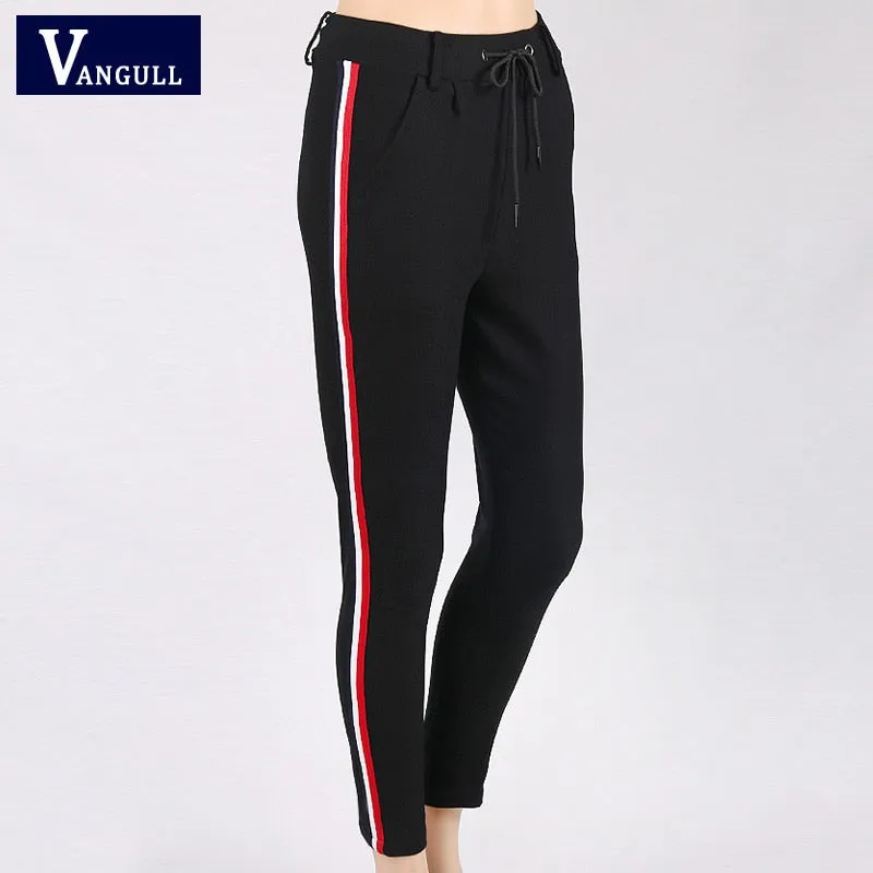 Casual Women High Mid Waist Pencil Pants