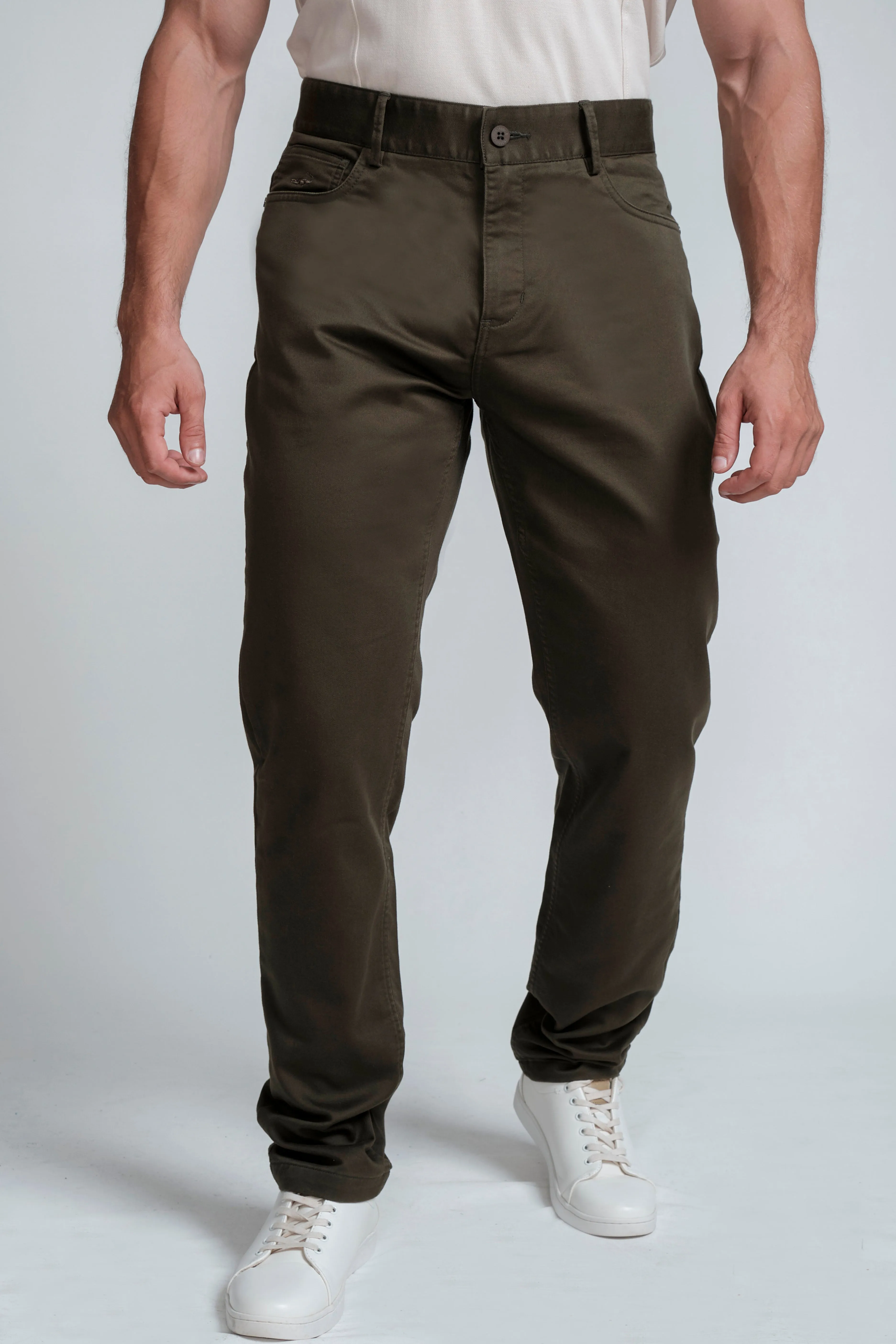 Crocodile 5 Pocket Chino London Green