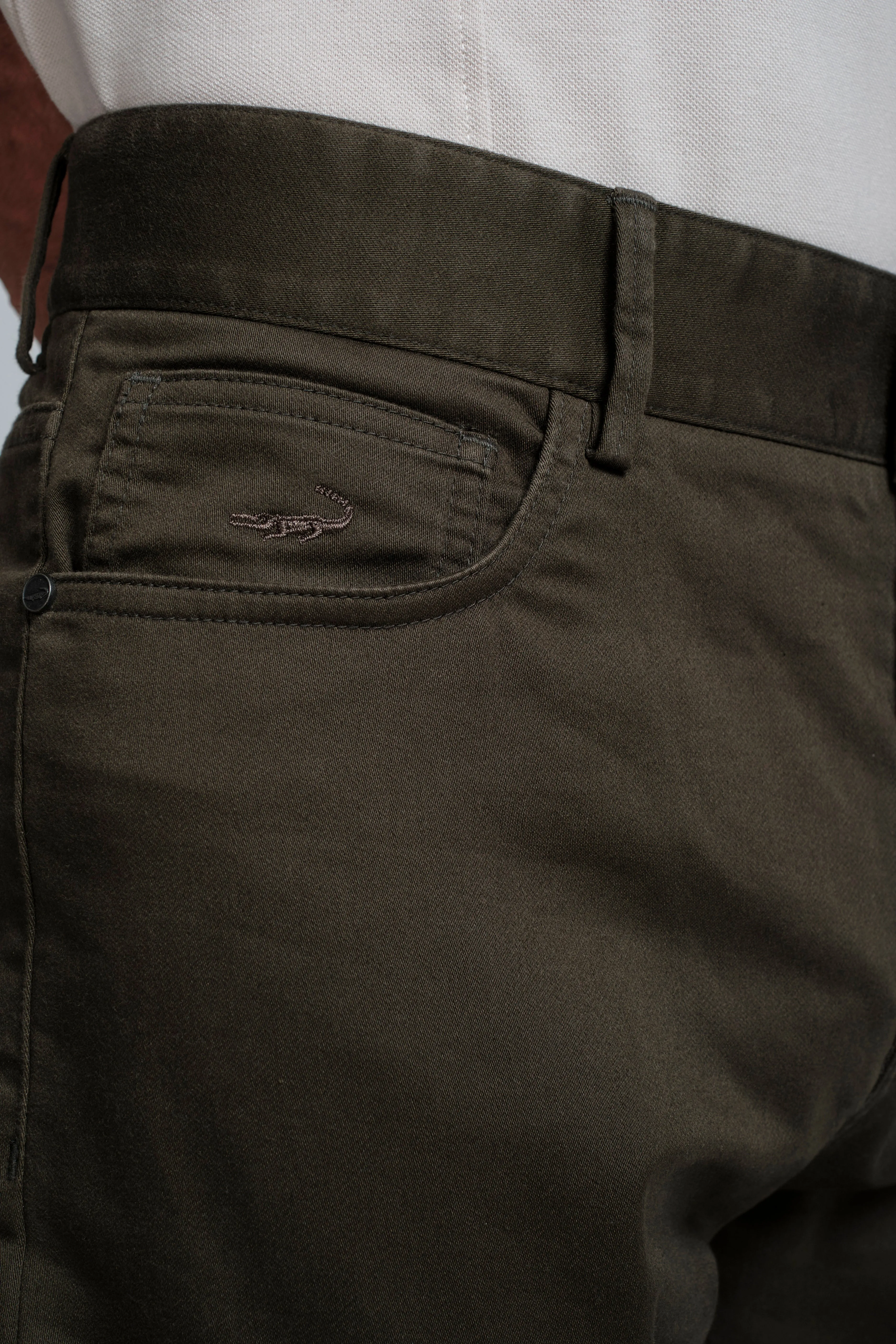 Crocodile 5 Pocket Chino London Green