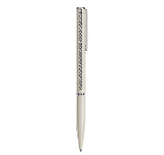 Crystal Shimmer Glide Beigh, Beigh Lacquered Chrome Plated Ballpoint Pen