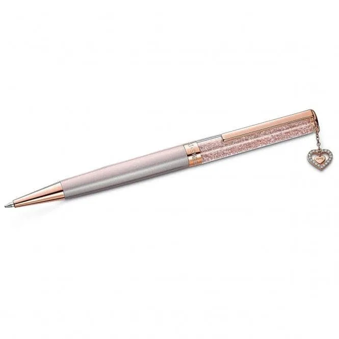 Crystalline ballpoint Heart pen Pink, Rose Gold-tone plated 5527536