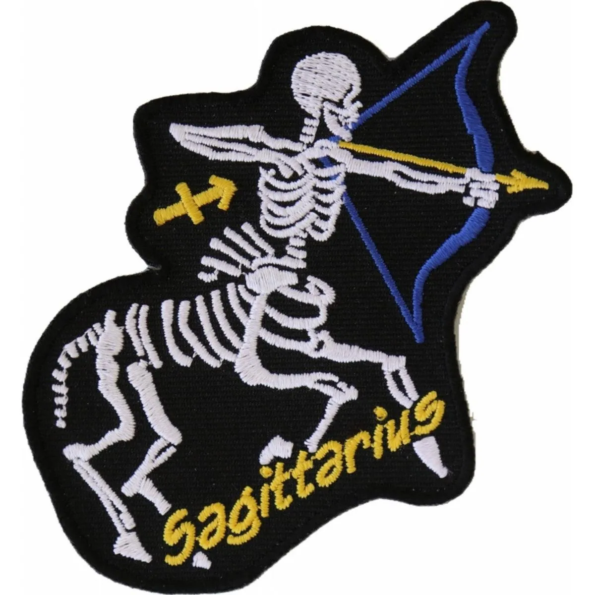 Daniel Smart Sagittarius Skull Zodiac Sign Patch, 3 x 4 inches