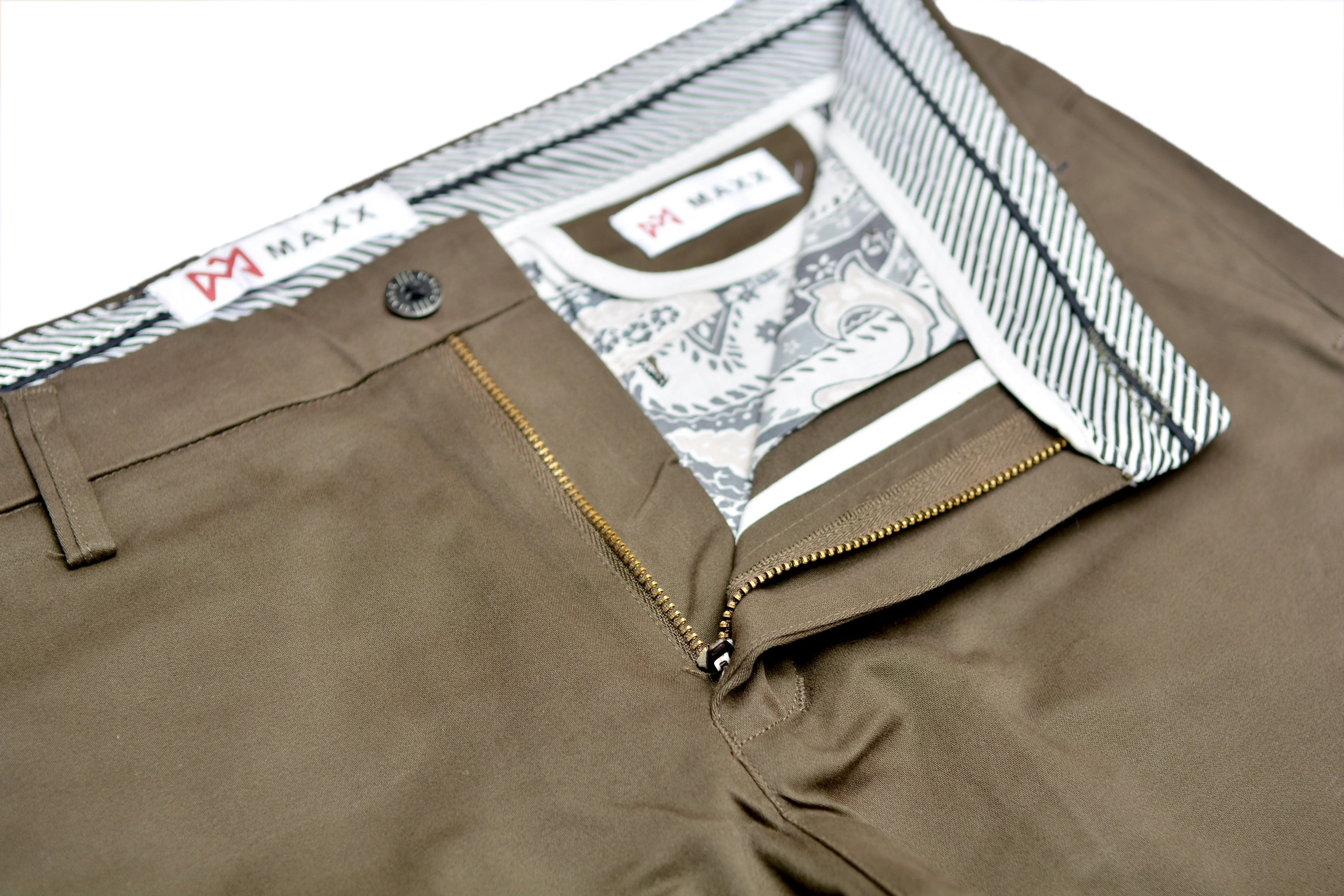 Dark Olive Cotton Chinos Pants