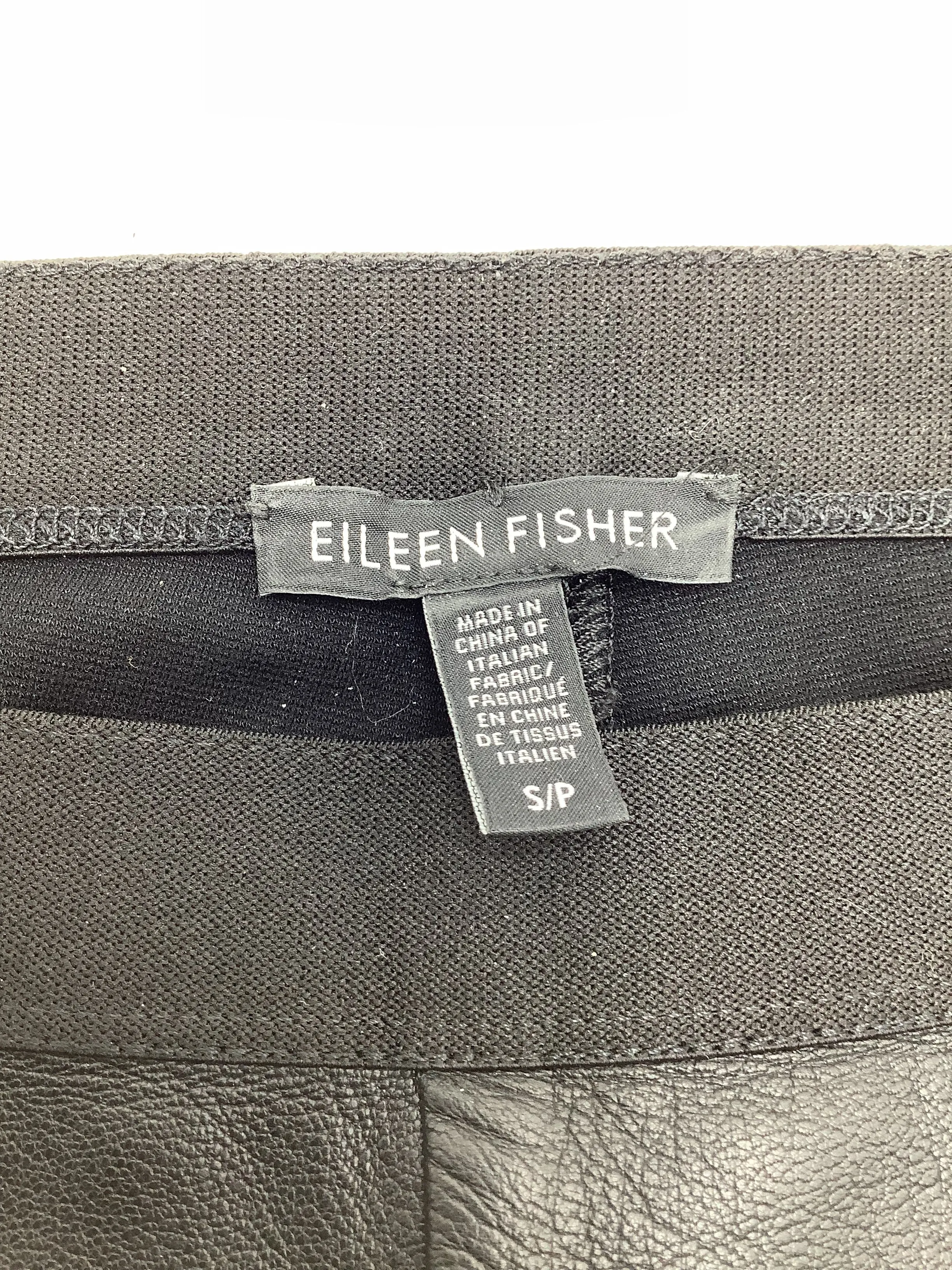 Eileen Fisher Pant Faux Leather Pull On Size: S