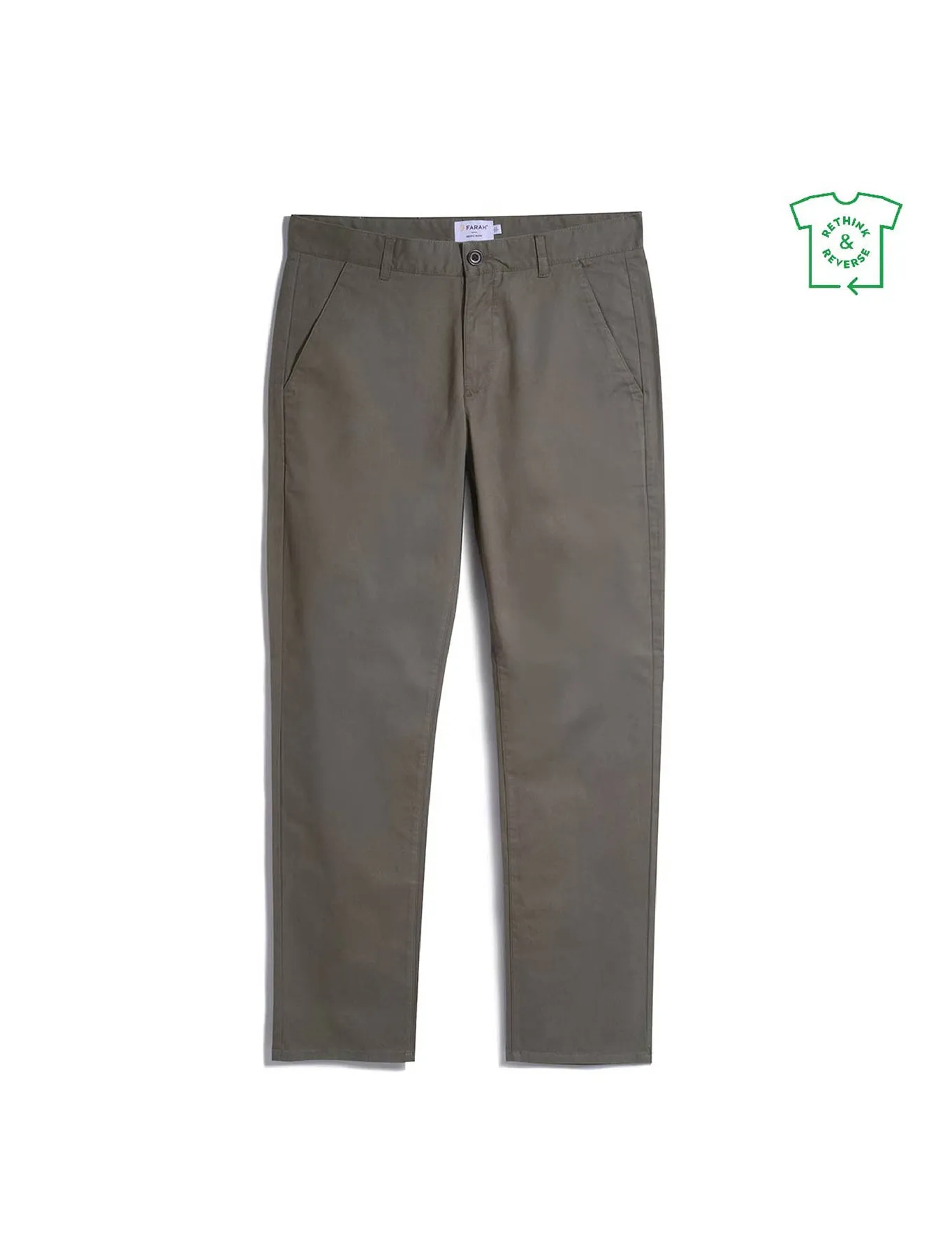 Elm Regular Slim Fit Chinos In Vintage Green