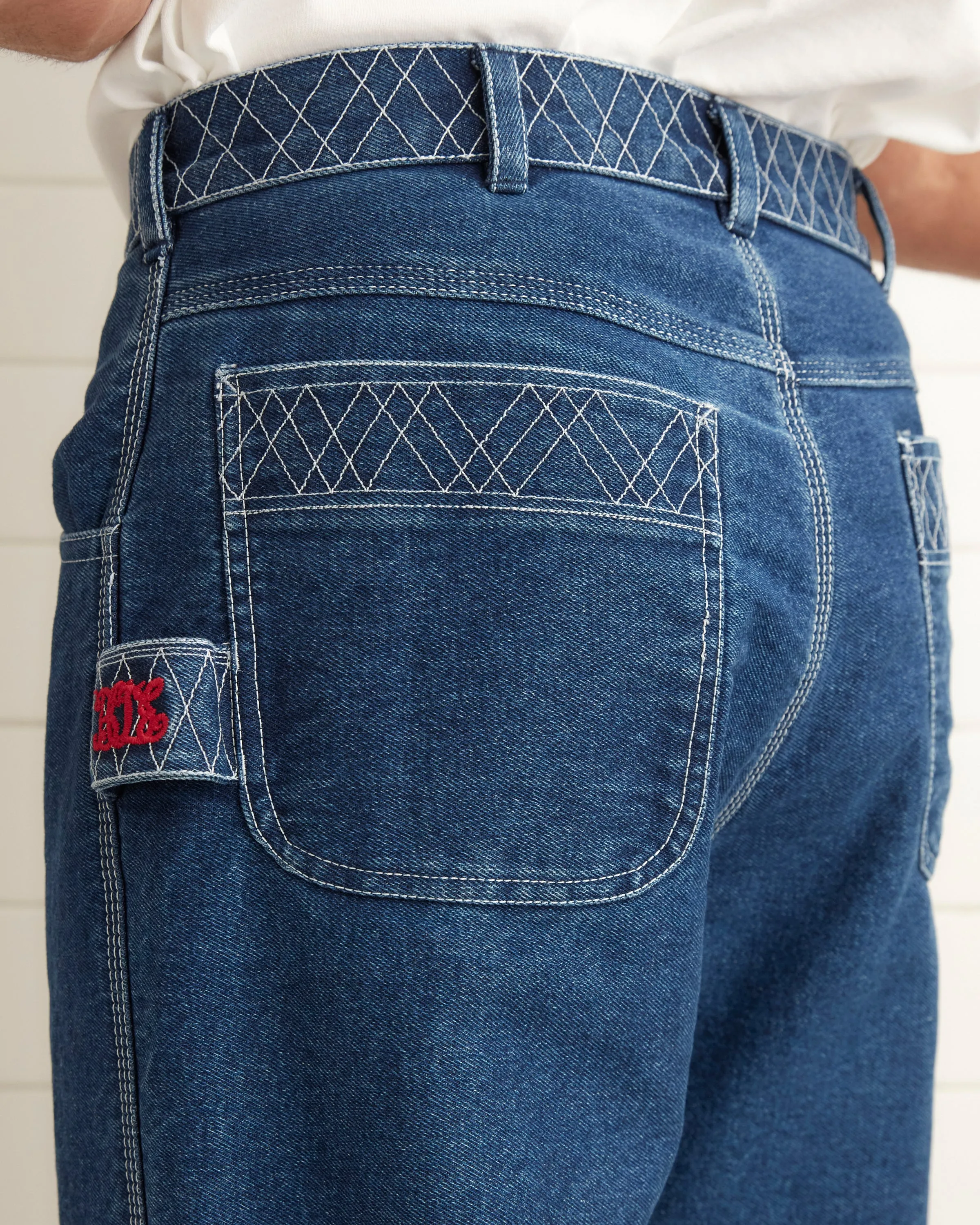 Embroidered Denim Knolly Brook Trousers