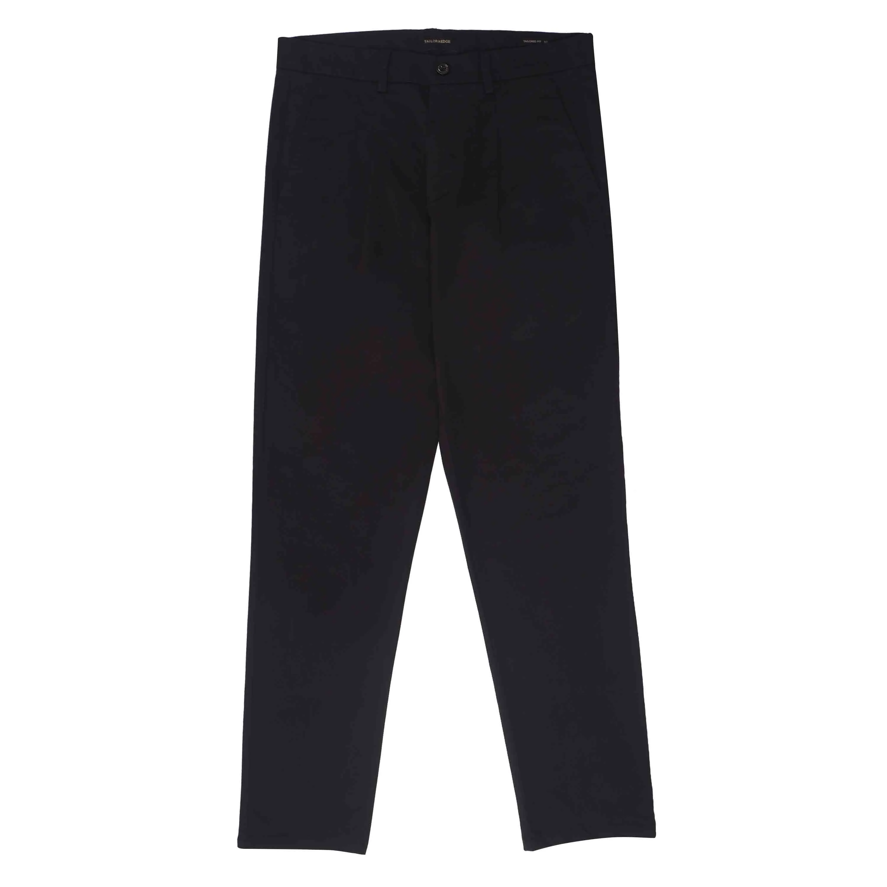 Essential Pleated Black Fine Twill Pant