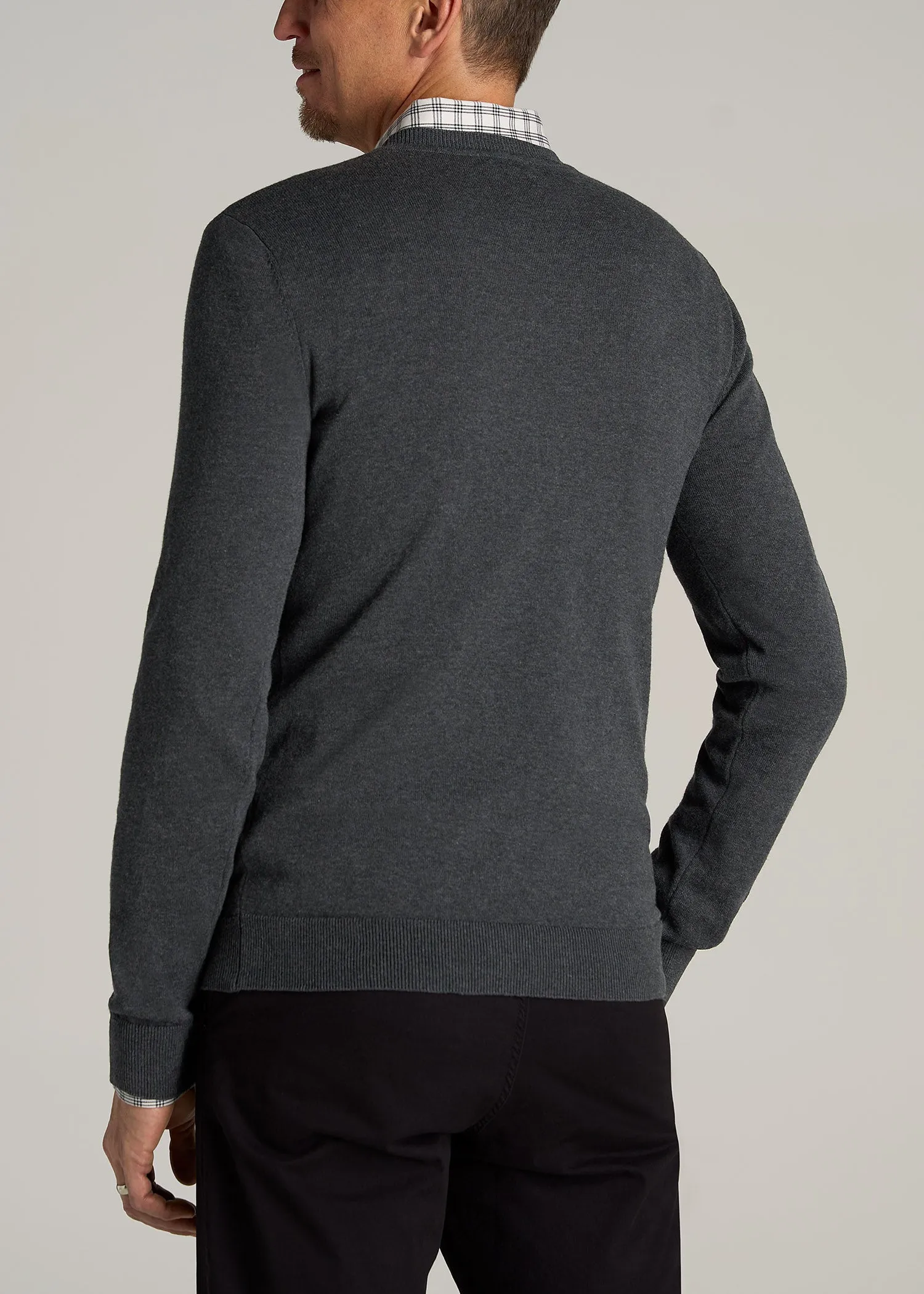 Everyday Crewneck Tall Men's Sweater in Charcoal Mix