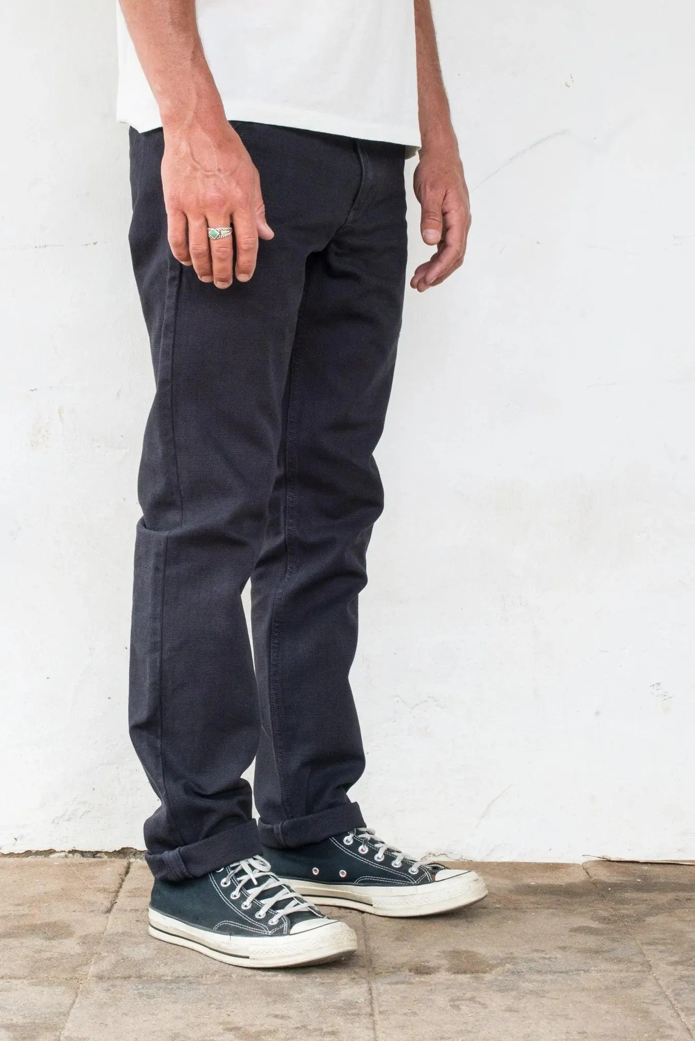 Freenote Cloth - Workers Chino Slim Fit 14oz Slub Black