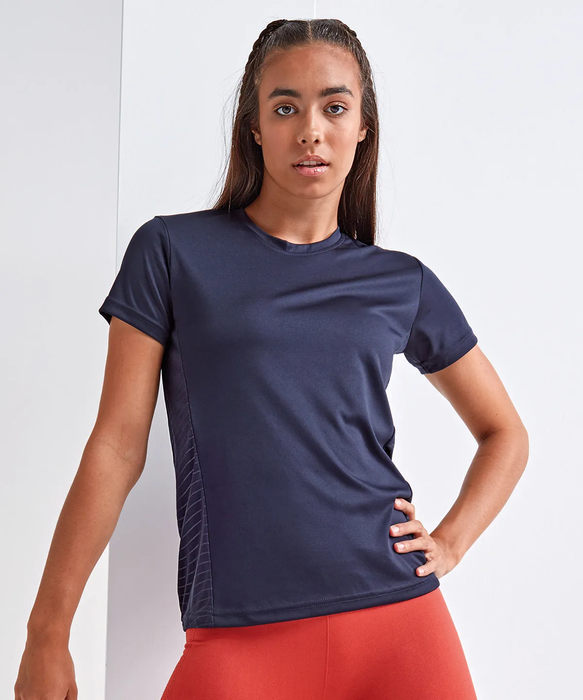 French Navy - Women's TriDri® embossed panel t-shirt