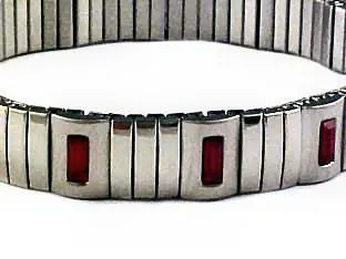 Garnet Swarovski Crystal Bracelet Stainless Steel Expansion Bracelet Unused