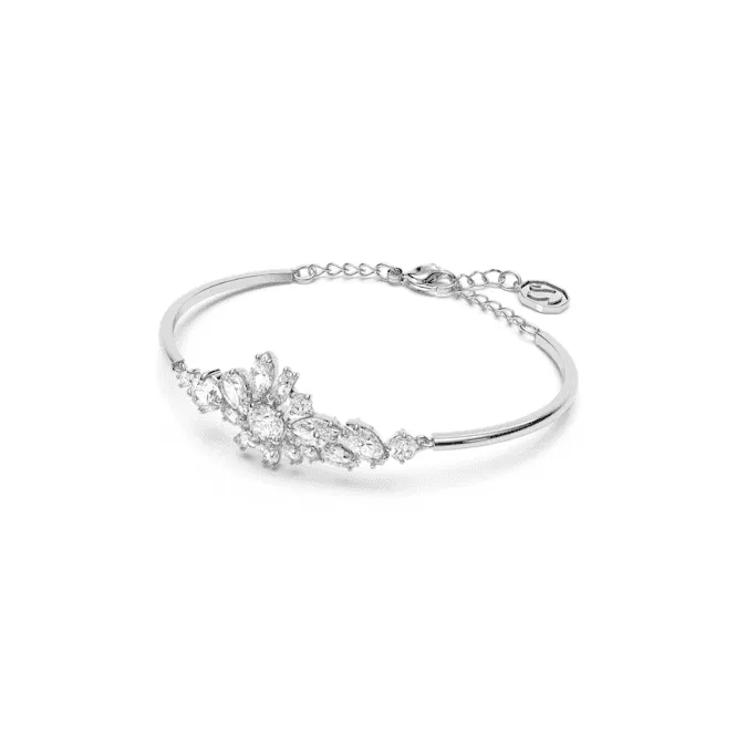 Gema Flower White Rhodium Plated Bangle 5644681