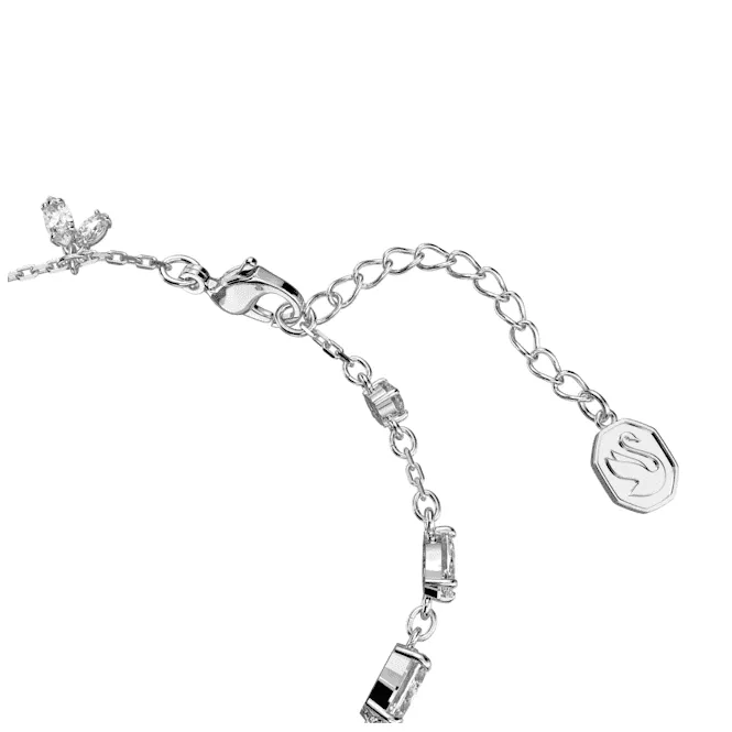 Gema Mixed Cuts Flower White Rhodium Plated Bracelet 5644687