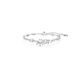 Gema Mixed Cuts Flower White Rhodium Plated Bracelet 5644687