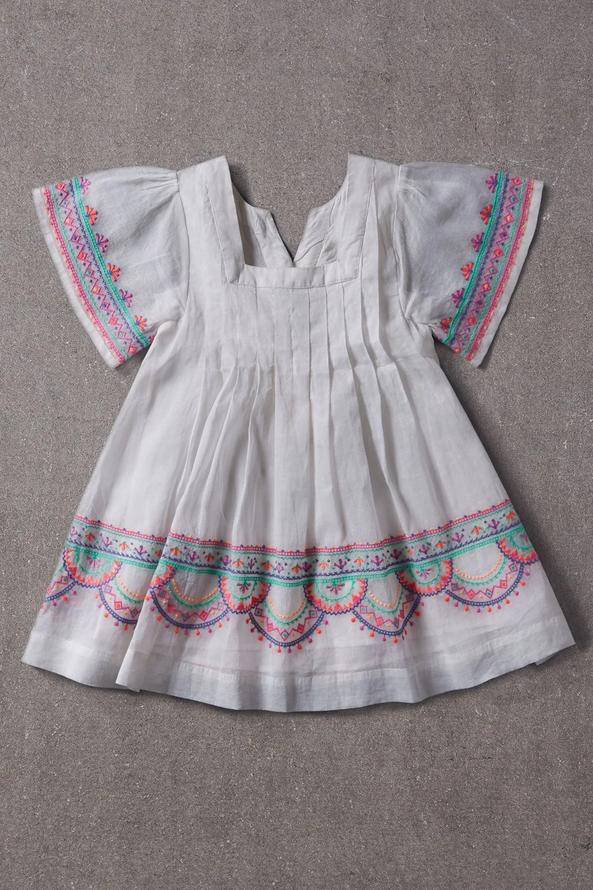 Girls Dress Nellystella Ava - Bright White (Size 4 left)