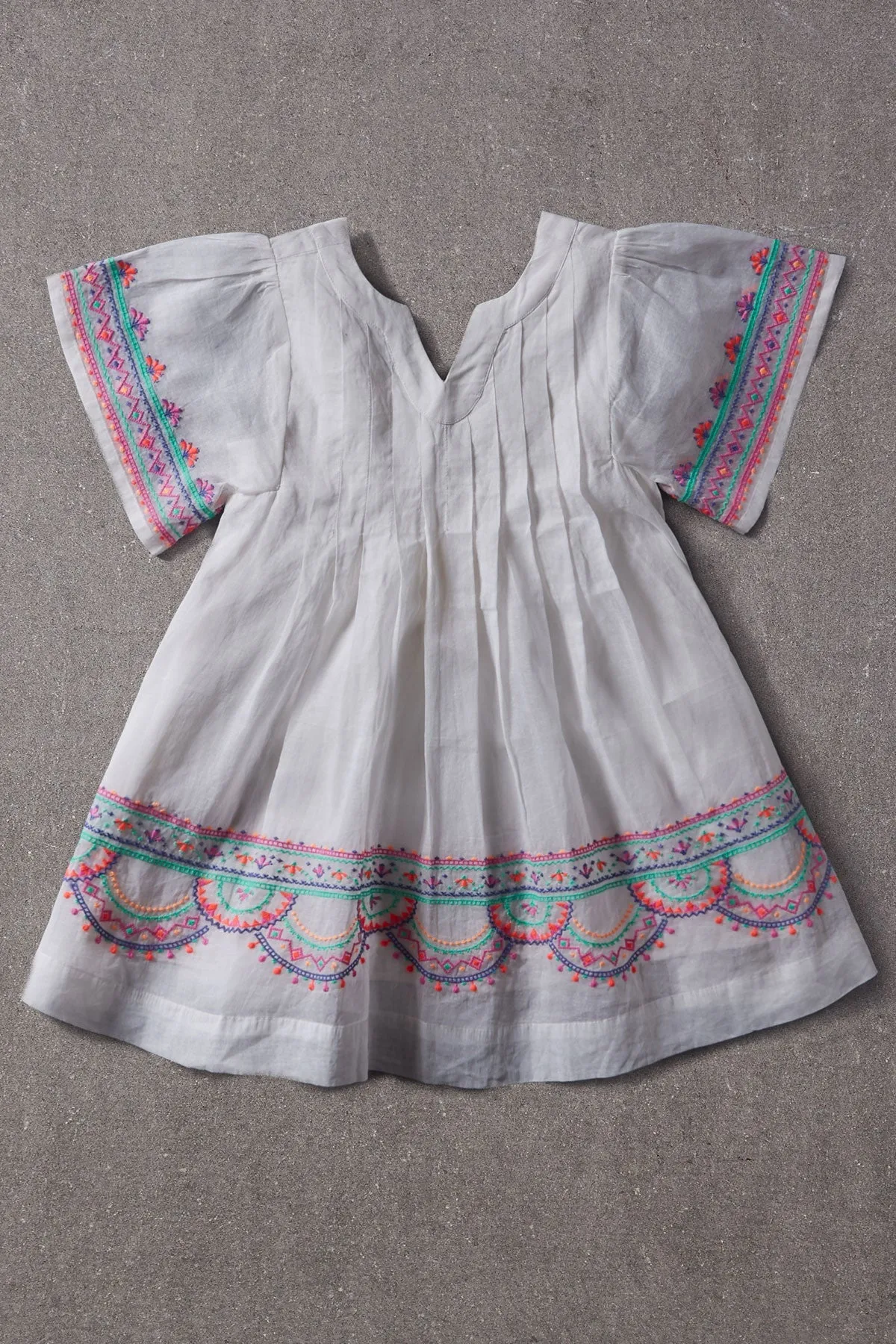 Girls Dress Nellystella Ava - Bright White (Size 4 left)