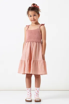 Girls Dress Tocoto Vintage Knit Combo