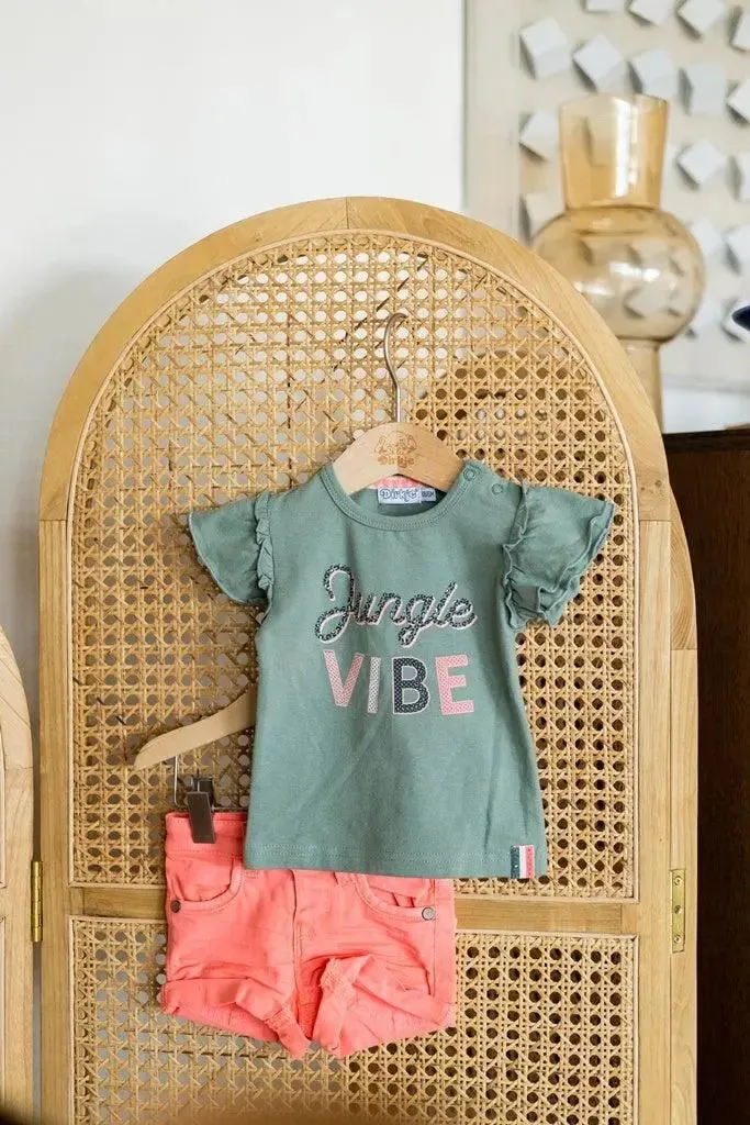 Girls T-shirt Green | Dirkje