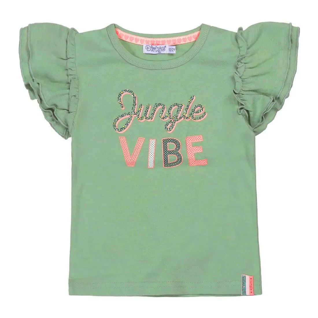 Girls T-shirt Green | Dirkje