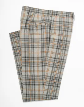 GREY PLAID TROUSERS - CLASSIC FIT