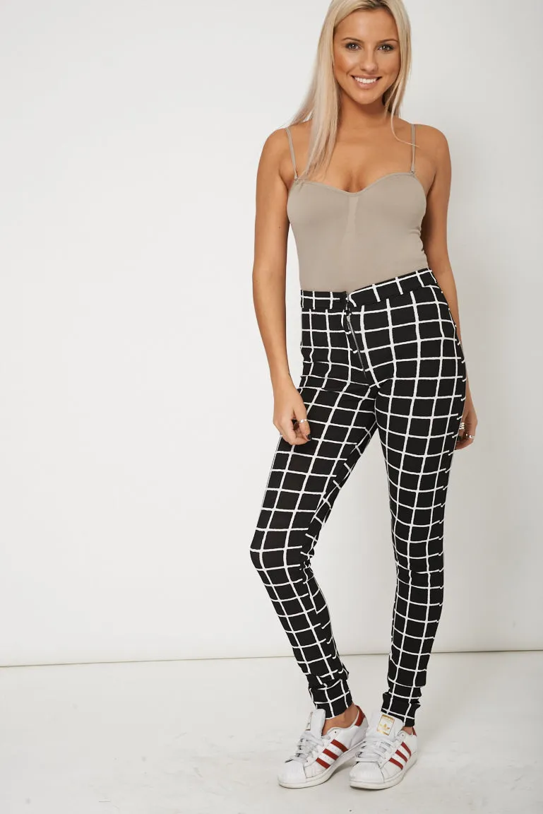 Grid Check High Waist Mono Trouser Ex-Branded Plus Sizes Available