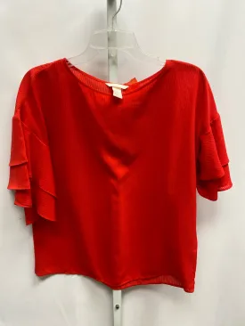 H & M Size 4 Red Short Sleeve Top