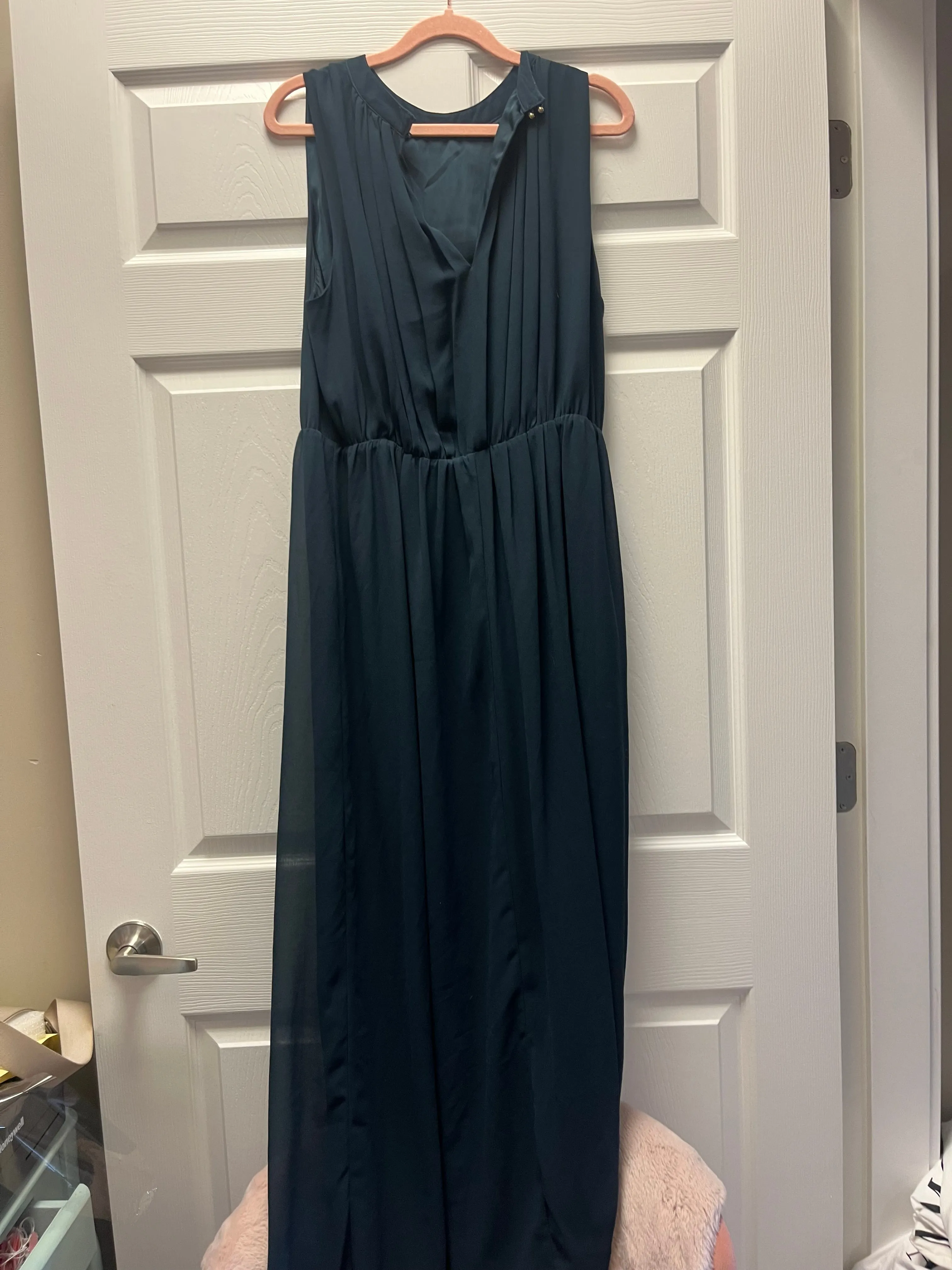 H&M Grecian Teal Maxi Dress Sz M