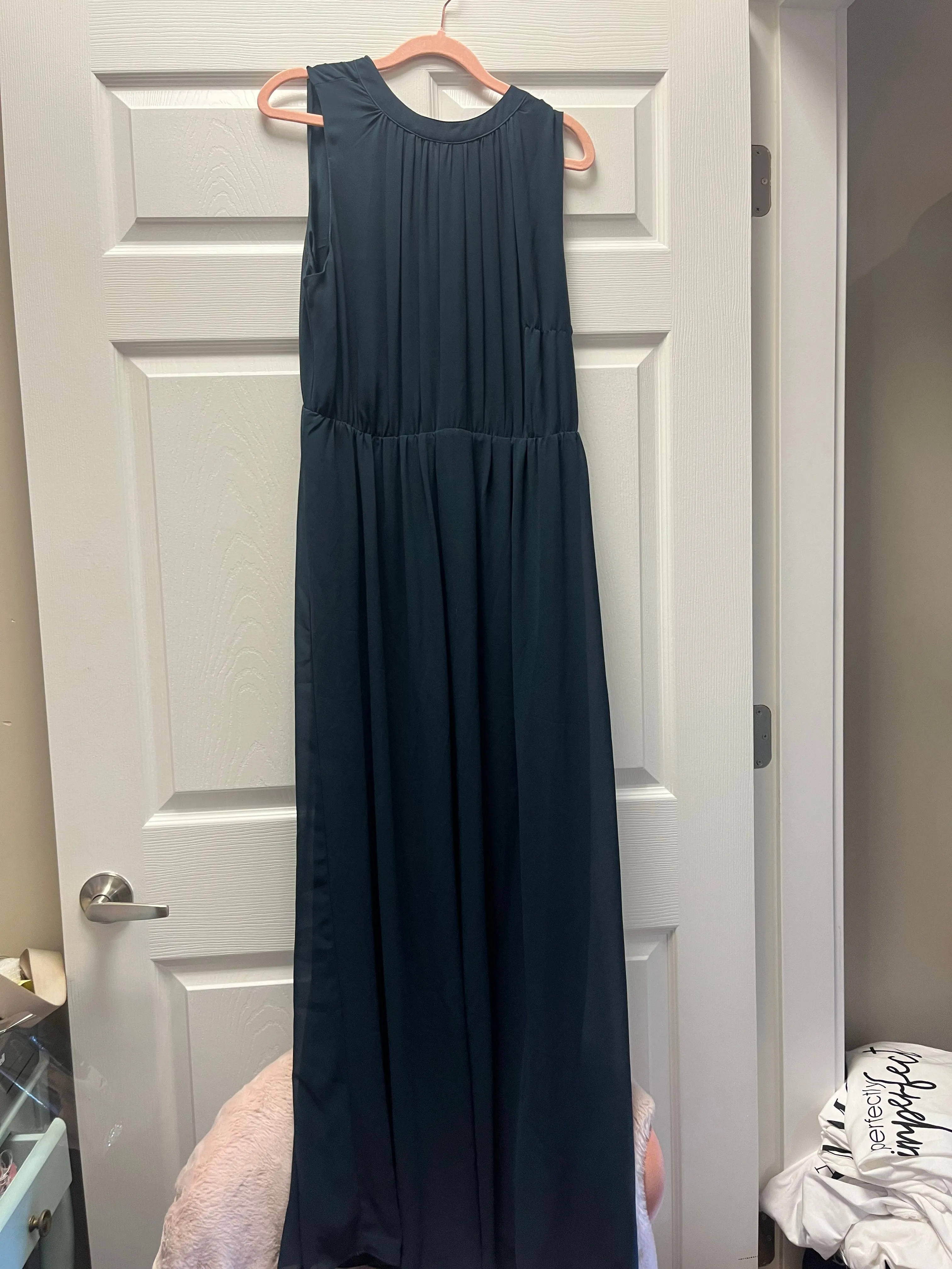 H&M Grecian Teal Maxi Dress Sz M